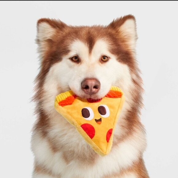 BARK PIZZA FACE DELIVERY BAG DOG TOY - Picture 3 of 6